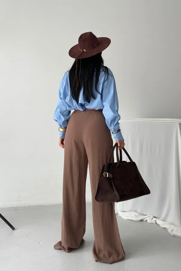Lastikli Palazzo Pantolon  HS740-72-(S-XL)