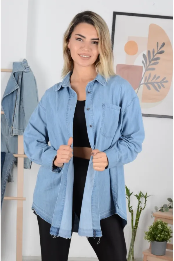 Oversize Kot Gömlek 669-42-(S-L-5) Oversize Kot Gömlek 669-42-(S-L-5)