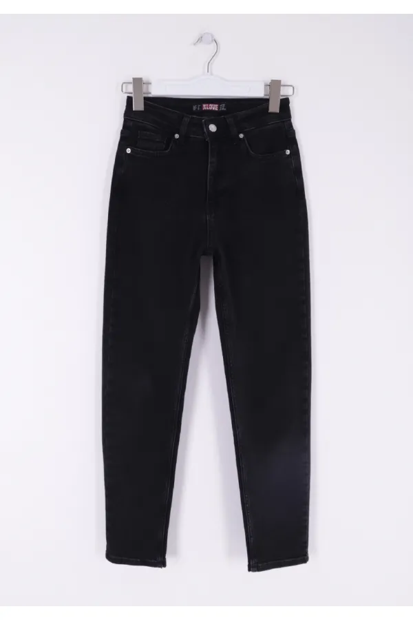 High Waisted Comfort Slim Ankle Length Jean  896-23-(32-36) Regular Anthracite
