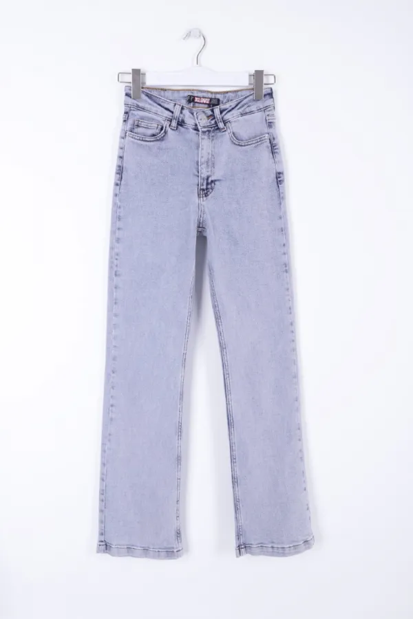 Jeans décontractés à ourlet cousu 7026-08-(28-33)
