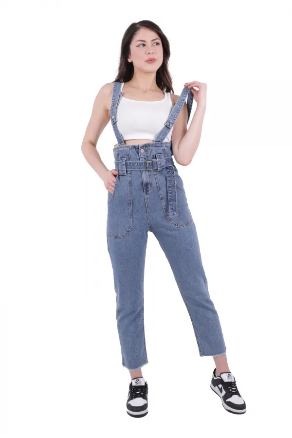Beli Kemerli Salopet Tulum Kot Pantolon  327-06-(S-L-5)