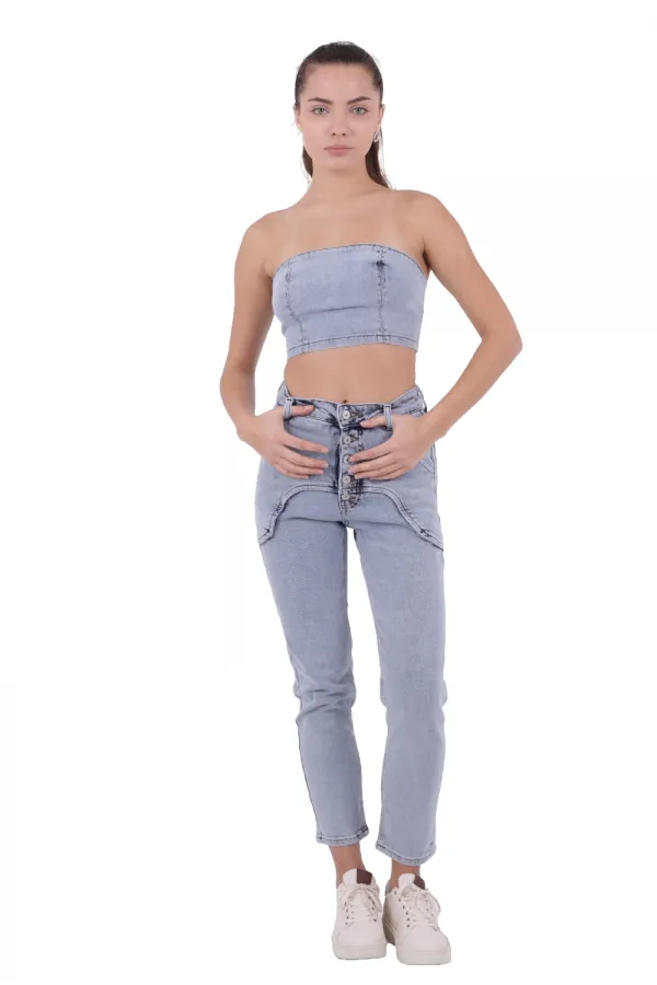 Ön Ağı Parçalı Pantolon  1785-08-(26-31)