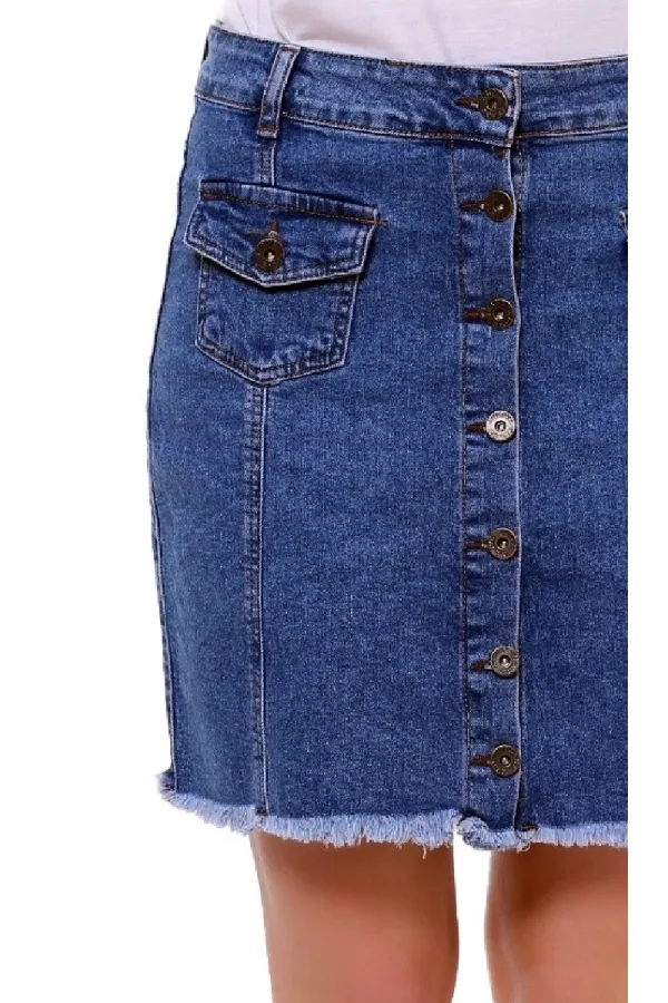 Kısa Kot Etek 105-02-(S-XL) Kısa Kot Etek 105-02-(S-XL)