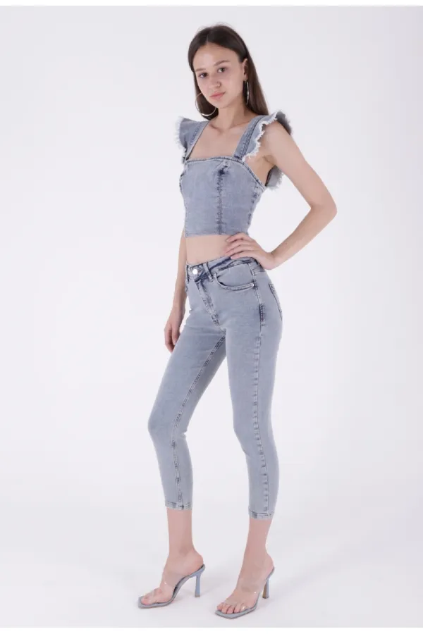 Kısa Boy Skinny Kot Pantolon  810-08-(26-31)