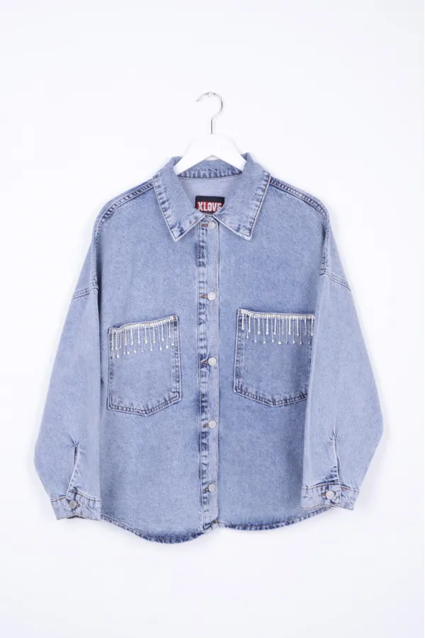 Oversize Kot Gömlek 664-08-(S+XL+4) Oversize Kot Gömlek 664-08-(S+XL+4)