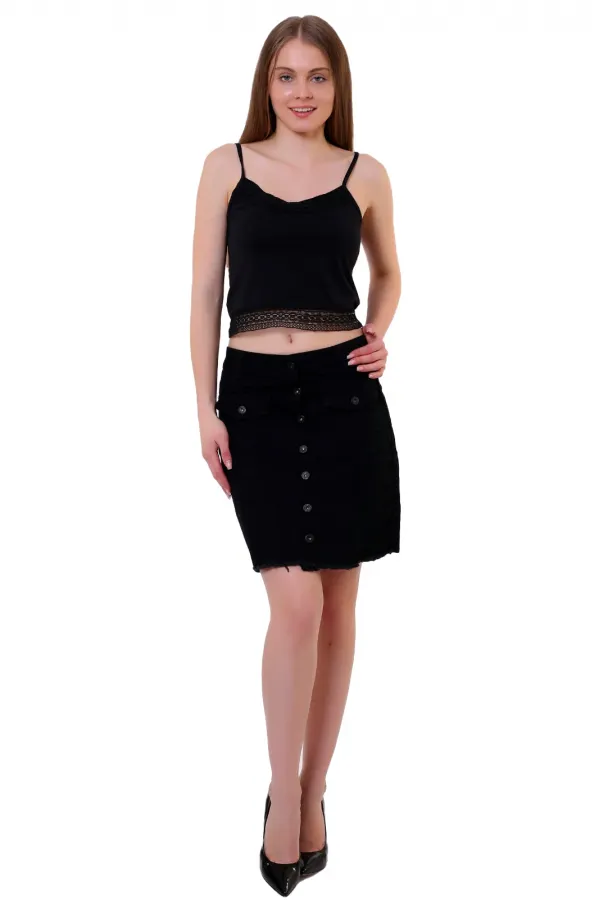 Kısa Kot Etek 105-07-(S-XL) Kısa Kot Etek 105-07-(S-XL)