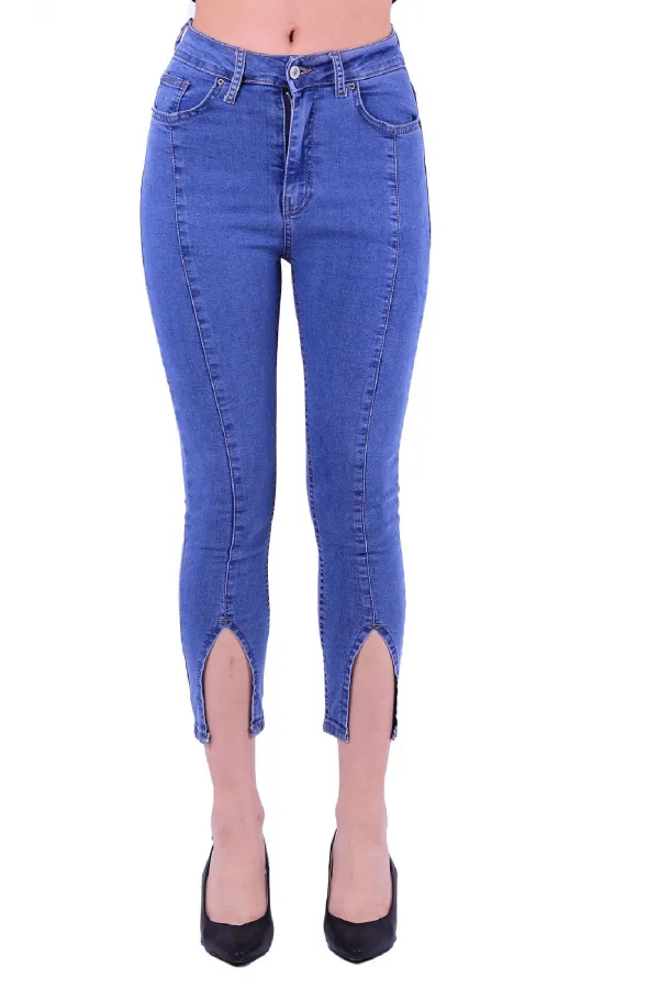 Önü Yırtmaçlı Skinny Kot Pantolon 1739-15-(28-33) Önü Yırtmaçlı Skinny Kot Pantolon 1739-15-(28-33)