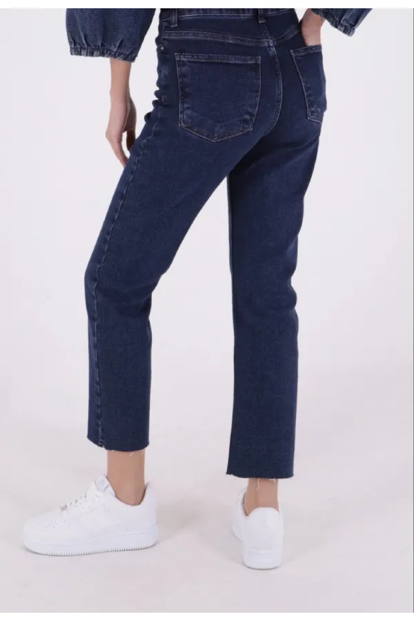 Dikişsiz Paça Mom Fit Kot Pantolon  764-26-(32-33)