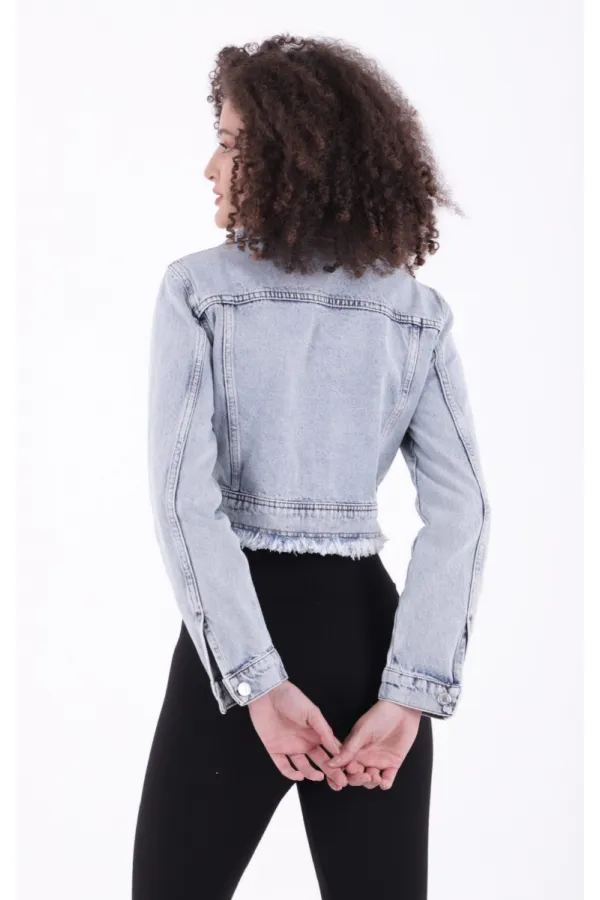 Fermuarlı Kot Ceket 6017-08-(S-XL-6) Fermuarlı Kot Ceket 6017-08-(S-XL-6)