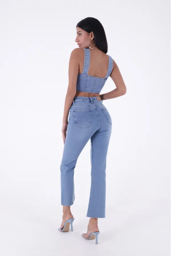 İspanyol Mom Fit Kot Pantolon  1706-15-(26-30)