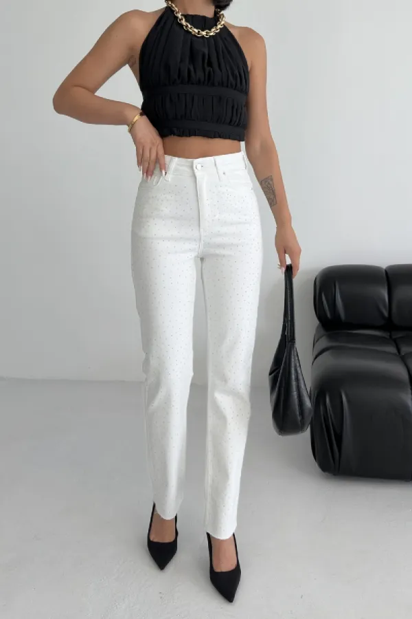 Serpme Yıldızlı Kot Pantolon 7040-50-(28-33) Serpme Yıldızlı Kot Pantolon 7040-50-(28-33)
