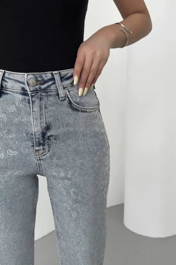 Leopard Print Mom Fit Jeans 7089-08-(28-33)