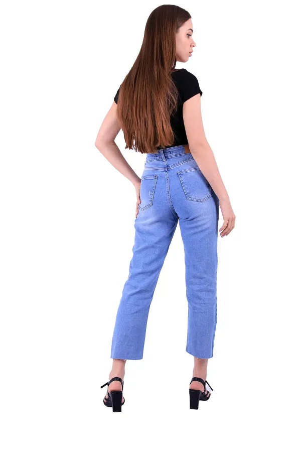 5 Düğmeli Mom Fit Kot Pantolon  745-15-(26-31)