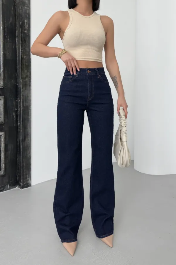 Yüksel Bel Straight Kot Pantolon 7033-17-(28-33)