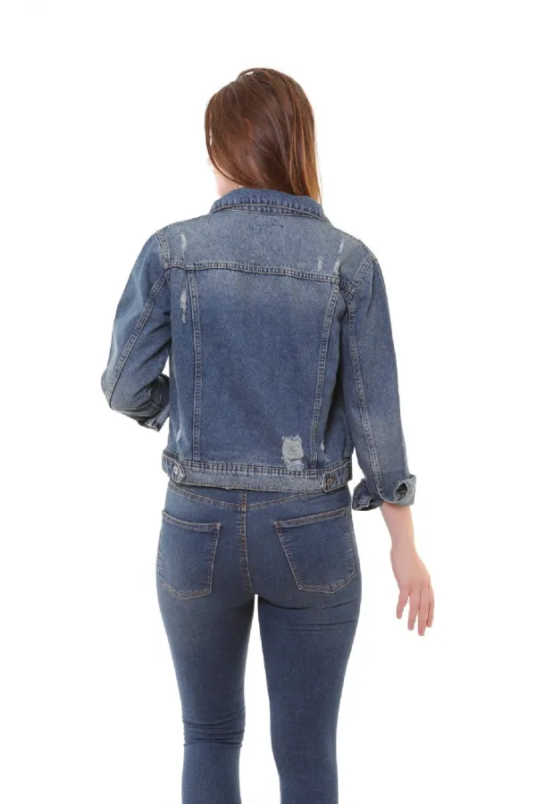 Kısa Kot Ceket 641-62-(S-XL-6) Kısa Kot Ceket 641-62-(S-XL-6)