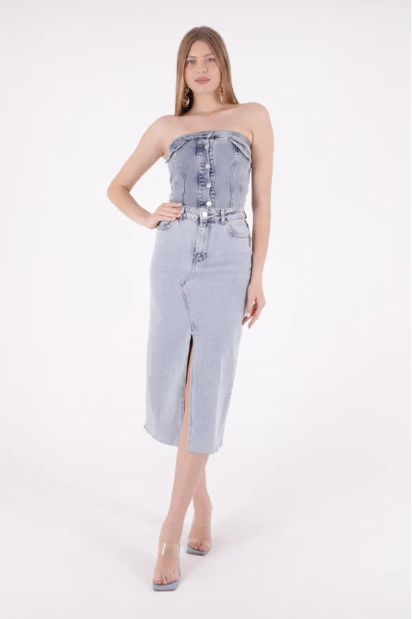 Uzun Kot Etek 1022-08-(S-XL-6) Uzun Kot Etek 1022-08-(S-XL-6)