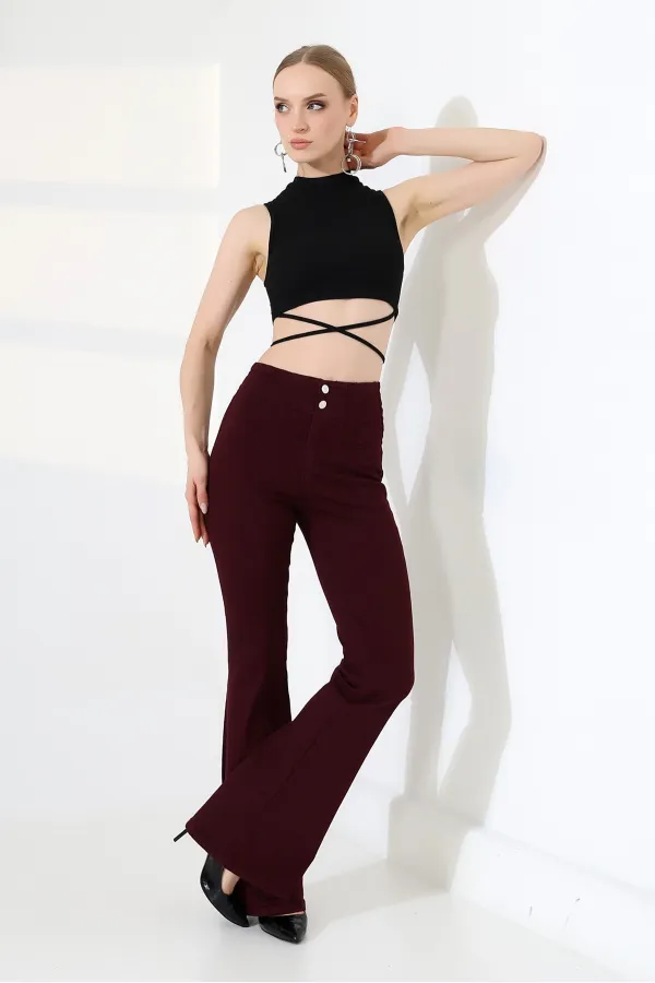 Pensli İspanyol Kot Pantolon  7021-82-(27-32)