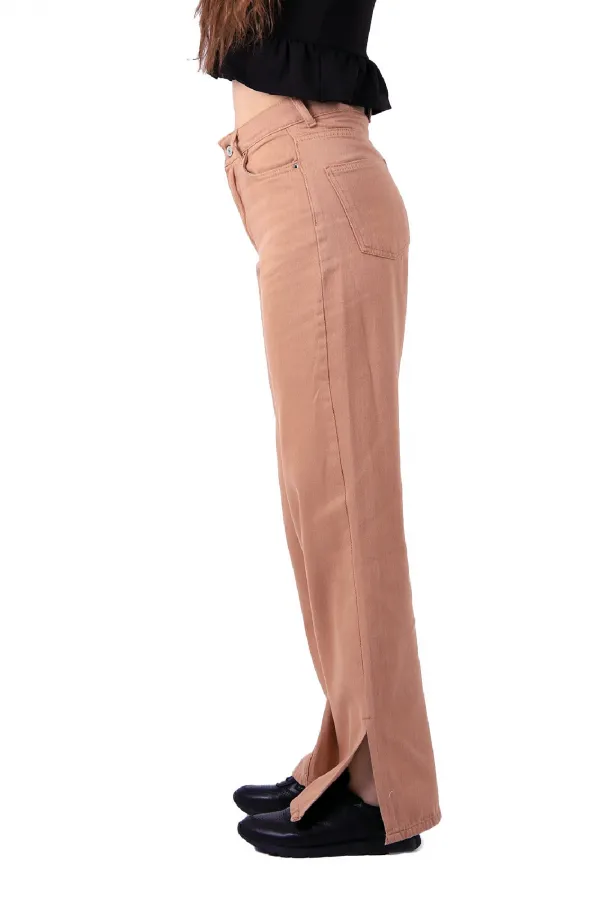 Paçası Yırtmaçlı Mom Fit Kot Pantolon  1732-70-(26-31)