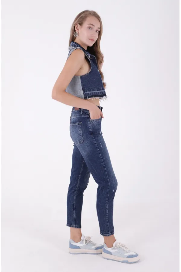 Tık Likra Kot Pantolon  7036-01-(28-33)