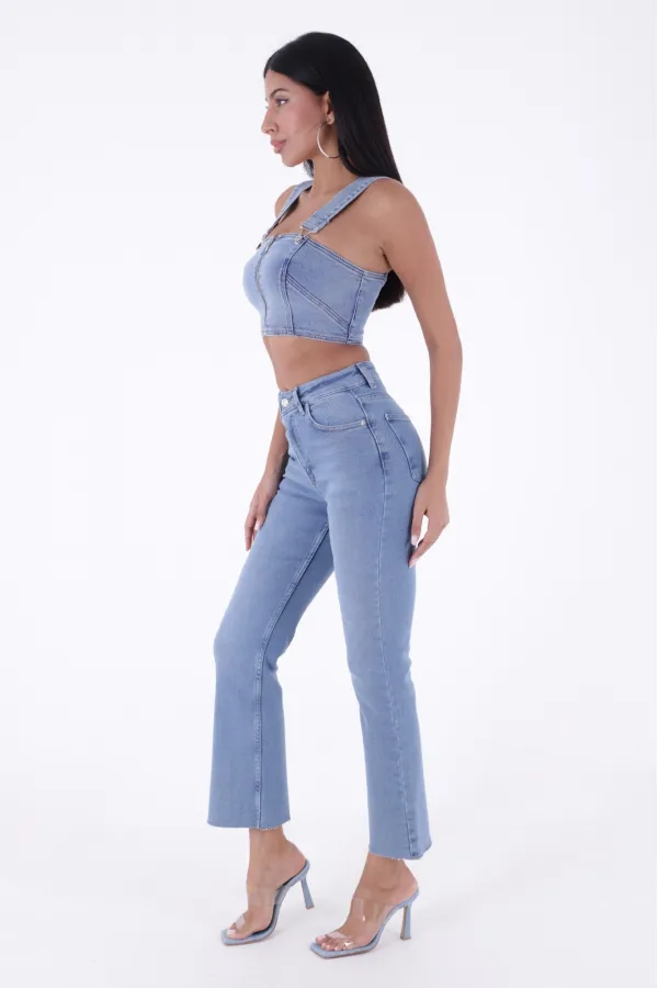 İspanyol Mom Fit Kot Pantolon  1706-15-(26-30)