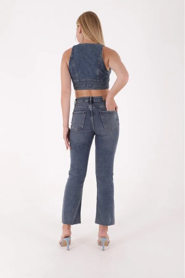 İspanyol Mom Fit Kot Pantolon  1706-62-(27-32)