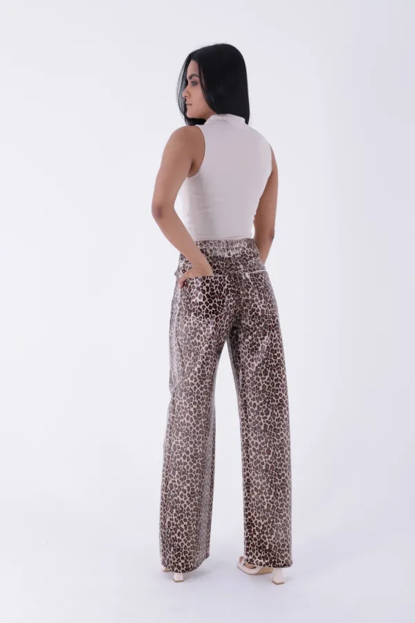 Leopar Palazzo Kot Pantolon  7028-80-(26-31)