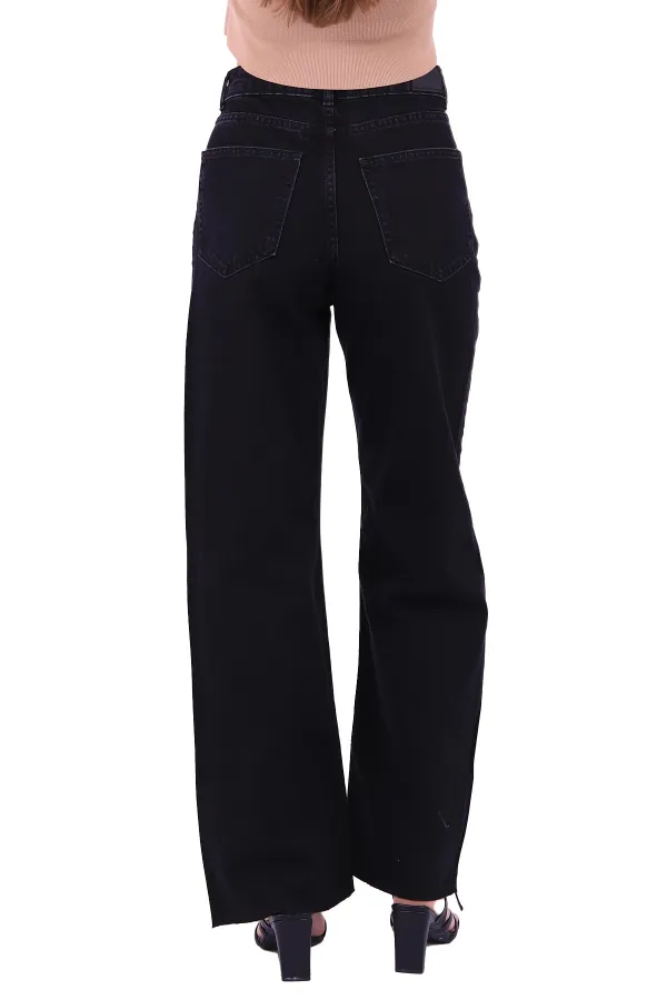 Dikişsiz Paça Bol Paça Relax Kot Pantolonlar  1740-23-(26-31)