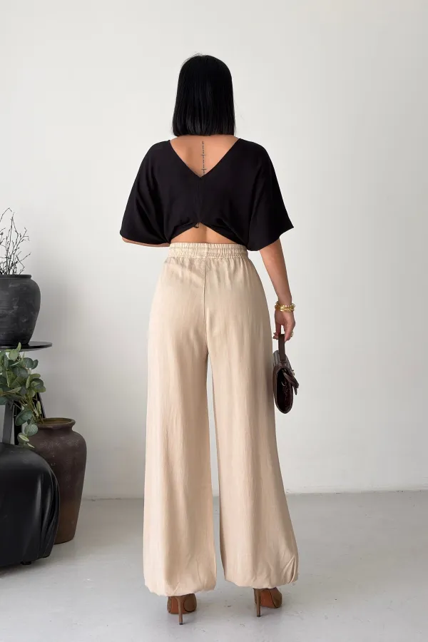 Beli ve Paçası Lastikli Pantolon  HS720-65-(S-XL)