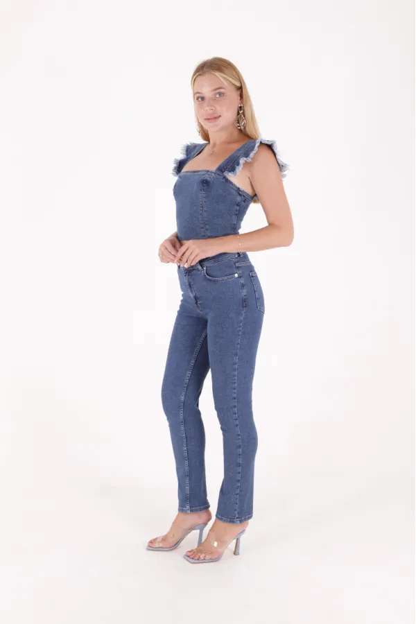 Boru Paça Klasik Kot Pantolon 855-27-(28-33) Boru Paça Klasik Kot Pantolon 855-27-(28-33)