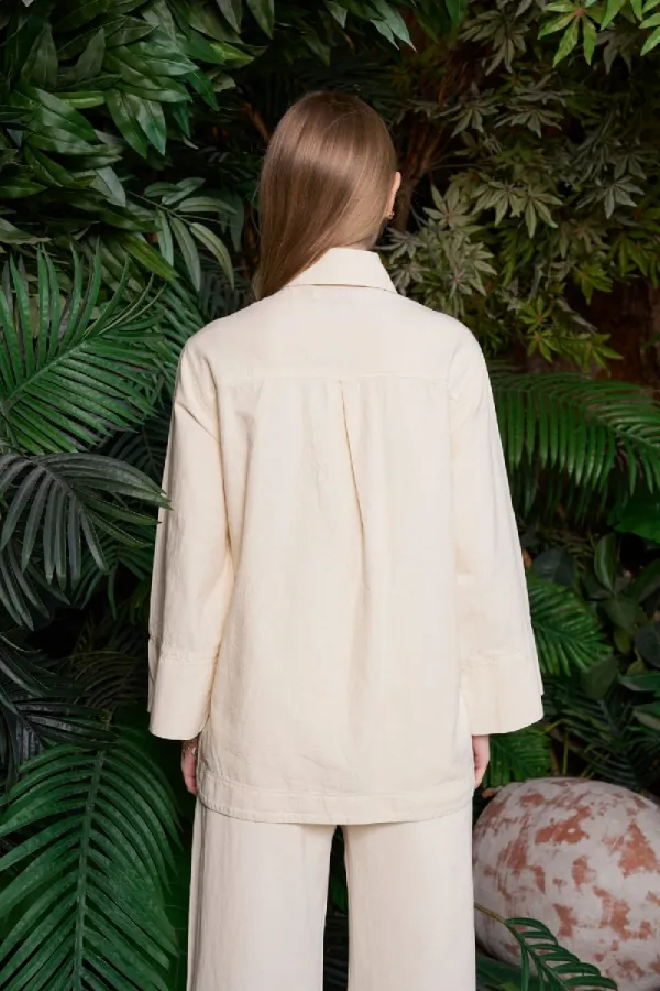 Oversize Keten Gömlek HS601-65-(S-XL) Oversize Keten Gömlek HS601-65-(S-XL)
