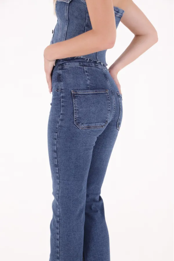 Pensli Bol Paça Kot Pantolon 1730-01-(26-30-8)