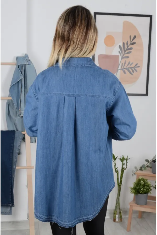 Oversize Kot Gömlek  669-27-(S-L-5)
