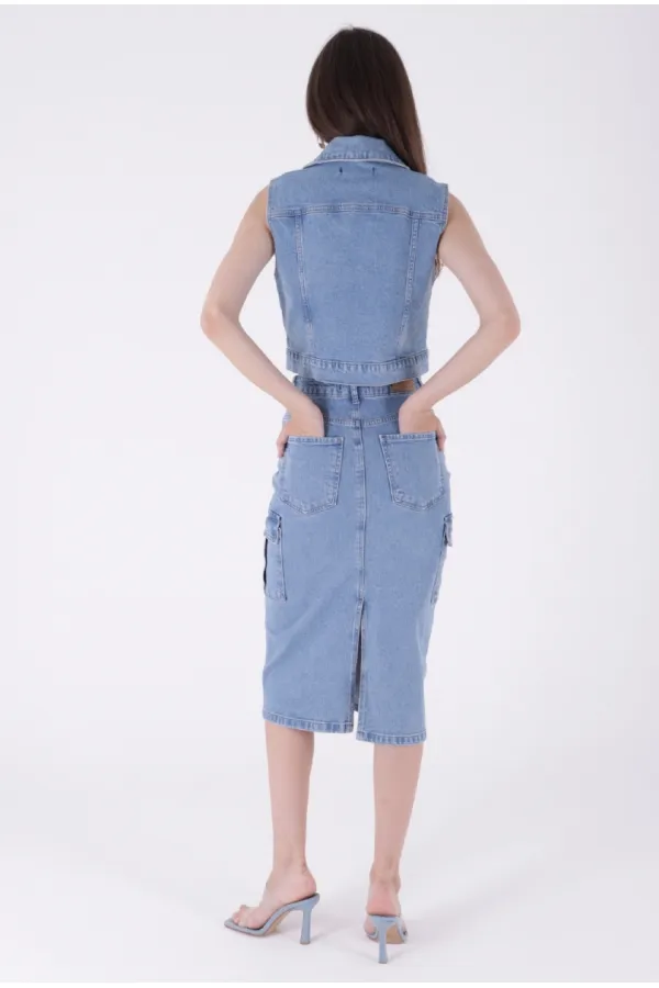 Kargo Cepli Kot Etek 1023-15-(S-XL-6) Kargo Cepli Kot Etek 1023-15-(S-XL-6)