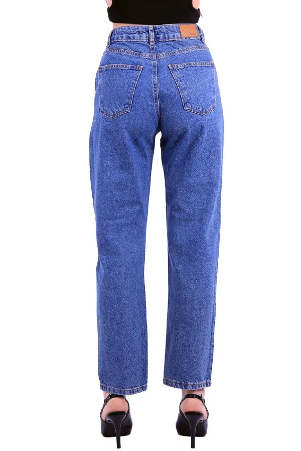 Yüksek Bellı Mom Kot Pantolon 800-27-(27-32) Yüksek Bellı Mom Kot Pantolon 800-27-(27-32)