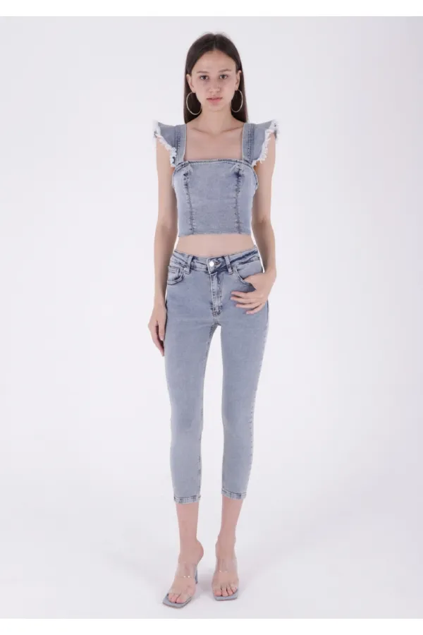 Kısa Boy Skinny Kot Pantolon  810-08-(26-28)