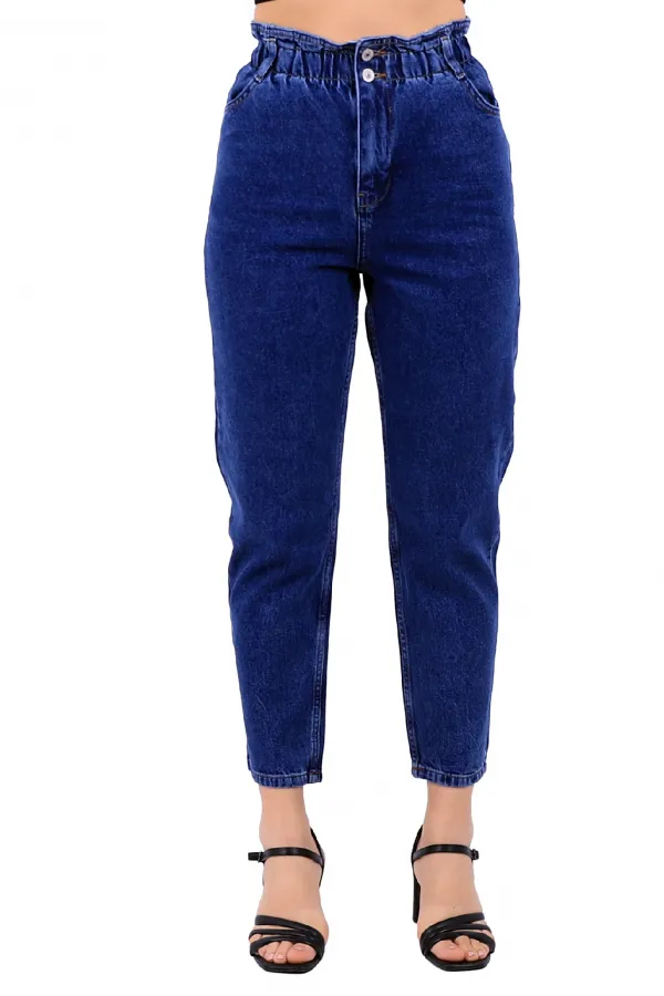 Elasticated Waist Jean 759-01-(27-32) Dark Blue Denim Elasticated Waist Jean 759-01-(27-32) Dark Blue Denim