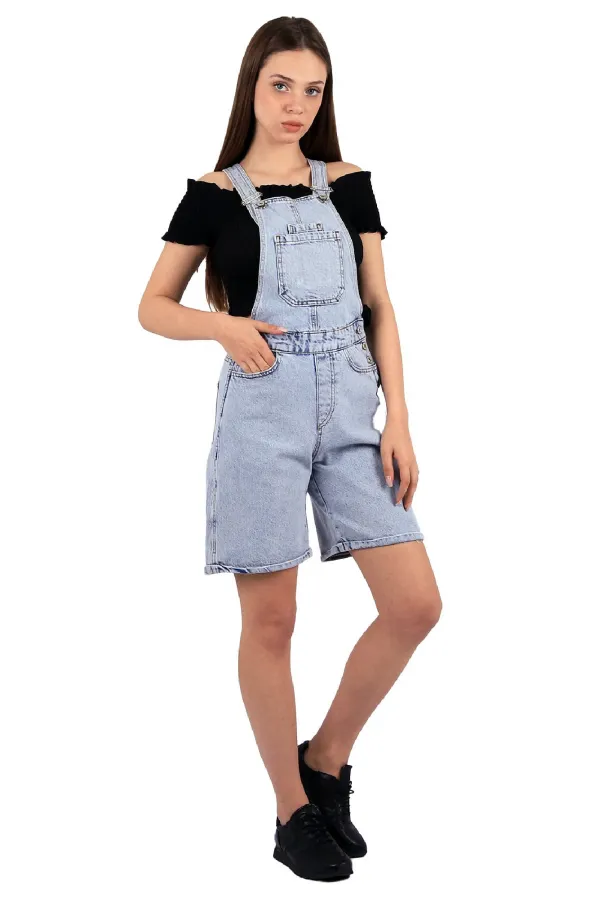 Şortlu Kot Salopet  386-08-(S-XL-6)