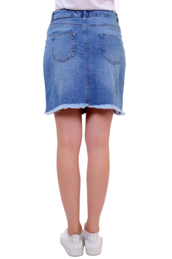 Kısa Kot Etek 105-06-(S-XL-6) Kısa Kot Etek 105-06-(S-XL-6)