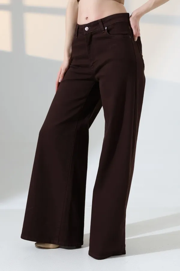 Wide Leg Jean 7082-78-(27-32) Brown Wide Leg Jean 7082-78-(27-32) Brown