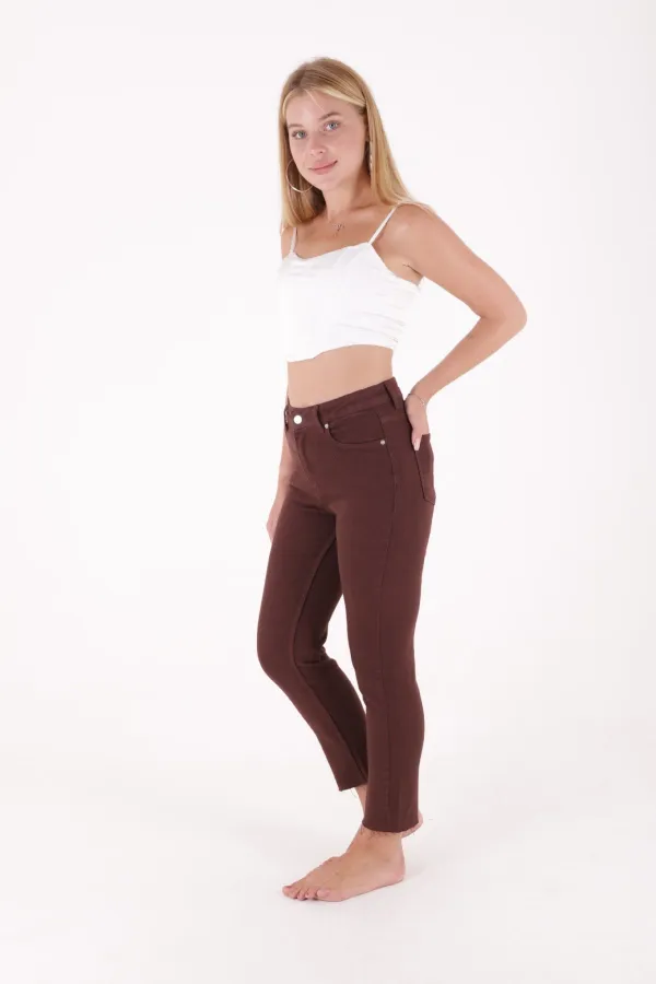 Dikişsiz Paça Mom Fit Kot Pantolon  764-78-(30-36)