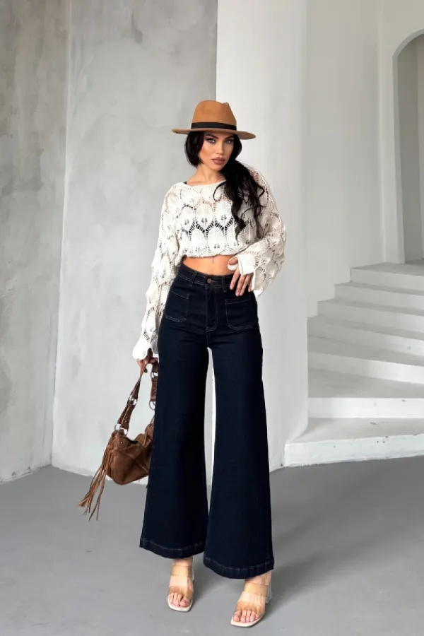 Front Pocket Detailed Jeans 7079-17-(27-32)