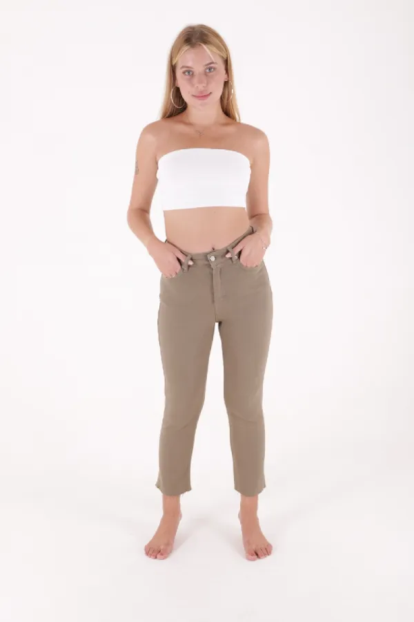 Dikişsiz Paça Mom Fit Kot Pantolon  764-74-(32-33)