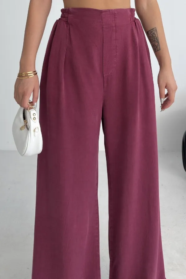 Lastikli Relax Keten Pantolon  HS706-95-(S-XL)