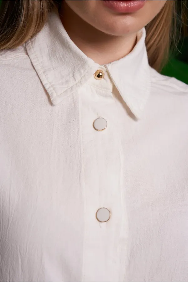 Oversize Keten Gömlek  HS601-51-(S-XL)