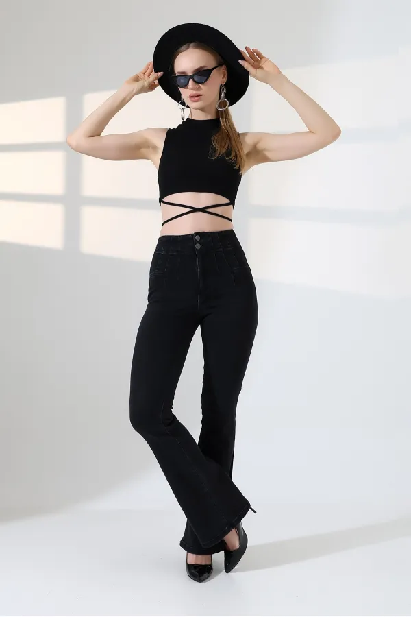 Pensli İspanyol Kot Pantolon  7021-23-(27-30-4)