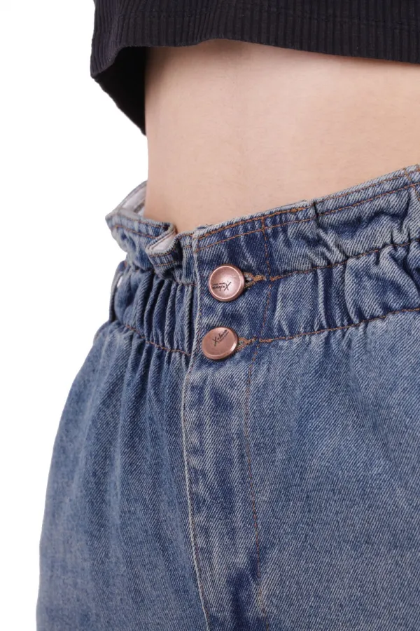 Beli Lastikli Bol Paça Relax Kot Pantolon  789-62-(26-31)