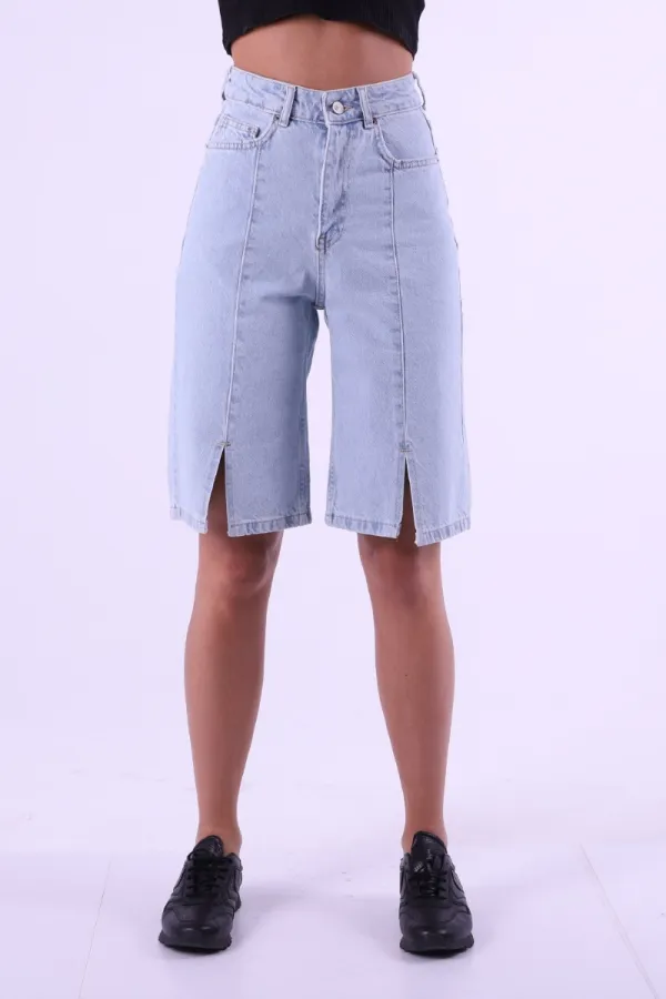 Önü Yırtmaçlı Bermuda Şort  201-42-(S-XL-6-2)