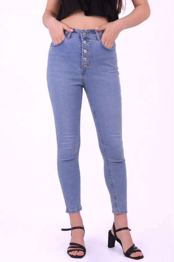Önü 5 Düğmeli Skinny Kot Pantolon  755-15-(30-36)