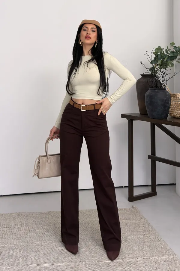 Jean with Dart Detail  7069-78-(27-32) Brown