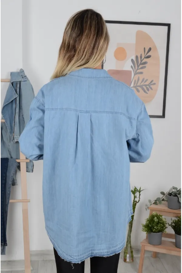 Oversize Kot Gömlek 669-42-(S-L-5) Oversize Kot Gömlek 669-42-(S-L-5)